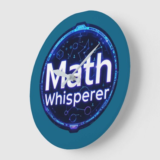 Math Teacher Math Whisperer ラージ壁時計 (傾斜)