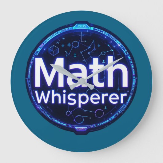 Math Teacher Math Whisperer ラージ壁時計 (正面)