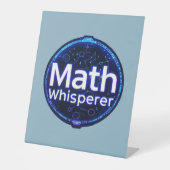 Math Teacher Math Whisperer 台座サイン (正面)