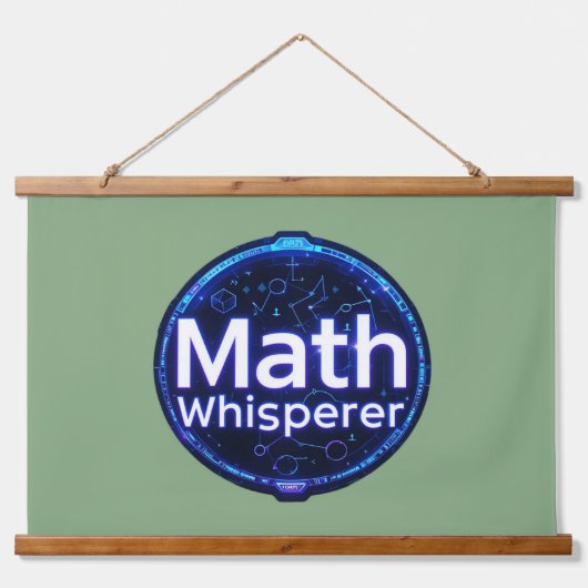 Math Teacher Math Whisperer 吊り下げ型タペストリー (正面)