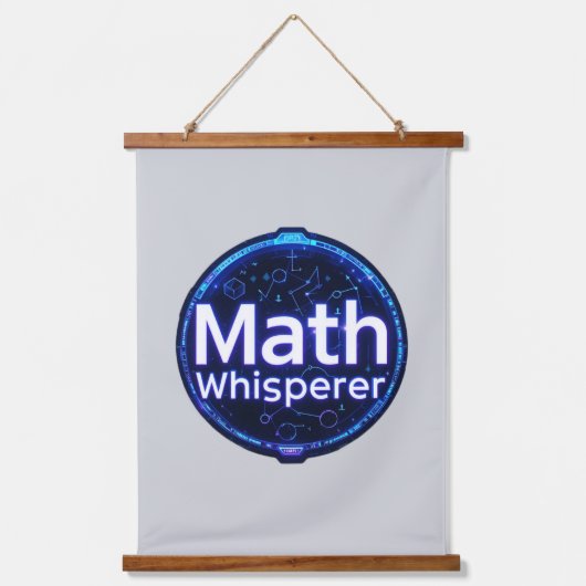 Math Teacher Math Whisperer 吊り下げ型タペストリー (正面)