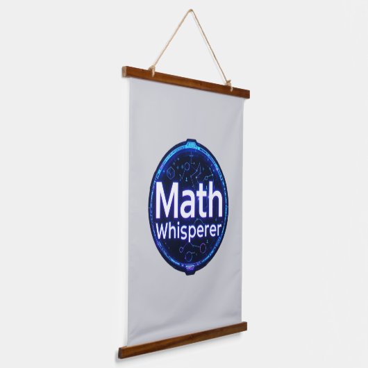 Math Teacher Math Whisperer 吊り下げ型タペストリー (傾斜あり)