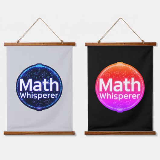 Math Teacher Math Whisperer 吊り下げ型タペストリー (ダブル)