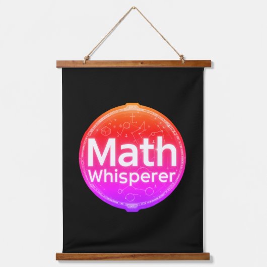 Math Teacher Math Whisperer 吊り下げ型タペストリー (正面2)