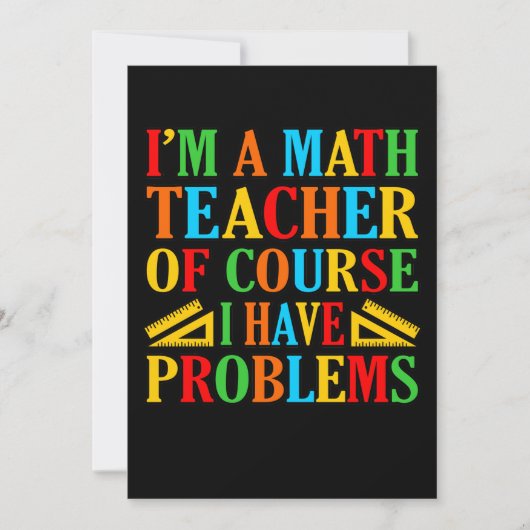Math Teacher Problems Mathematics Maths Student サンキューカード (正面)