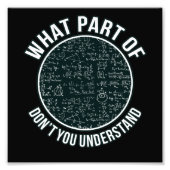 Math Teacher Sarcasm Mathematics Maths Student フォトプリント (正面)