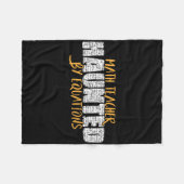 Math Teacher Scary Math Lover Mathematics Hallowee フリースブランケット (正面(横))