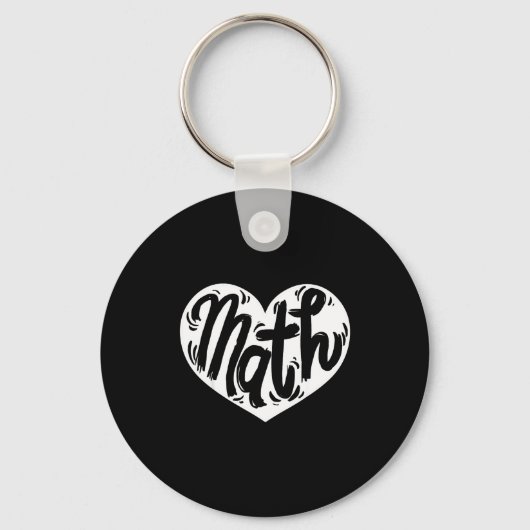 Math Teacher Student Love Valentine's Day  キーホルダー (正面)