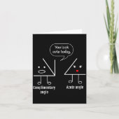 Math Teacher Tee - Complimentary Acute Angle  カード (正面)