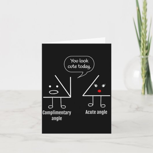 Math Teacher Tee - Complimentary Acute Angle  カード (正面)