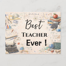 Math Teacher Thank You Gifts | End of School Year ポストカード