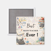 Math Teacher Thank You Gifts | End of School Year マグネット (正面/裏面)