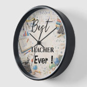 Math Teacher Thank You Gifts | End of School Year 壁時計 (傾斜)