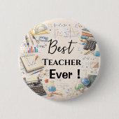 Math Teacher Thank You Gifts | End of School Year 缶バッジ (正面)