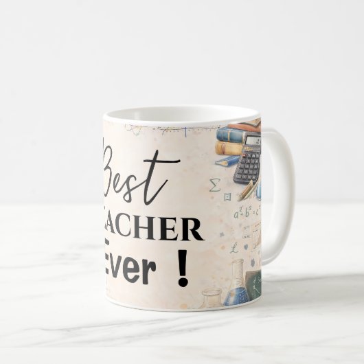Math Teacher Thank You Mug コーヒーマグカップ (正面右)