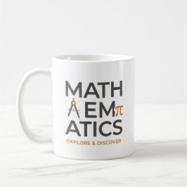 Math Teacher Typography Design コーヒーマグカップ