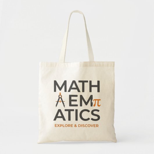 Math Teacher Typography Design トートバッグ (正面)