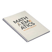 Math Teacher Typography Design ノートブック (右側)