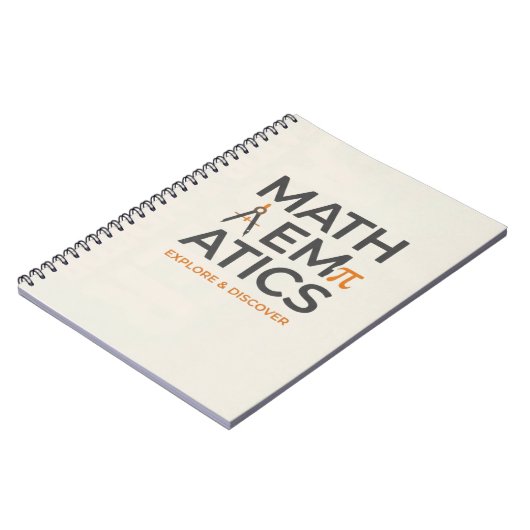 Math Teacher Typography Design ノートブック (左側)