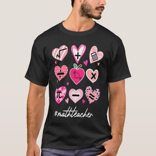Math Teacher Valentine'S Day Pi Math Tシャツ (正面)