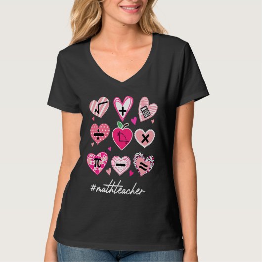 Math Teacher Valentine'S Day Pi Math Tシャツ (正面)