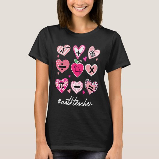 Math Teacher Valentine'S Day Pi Math Tシャツ (正面)