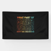 Math Teacher What Part Of Math 横断幕 (横)