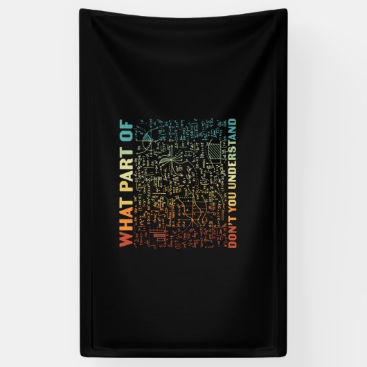 Math Teacher What Part Of Math 横断幕 (縦)