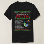 Math Teachers For Christmas Twelve Days Of Math Ug Tシャツ (デザイン正面)