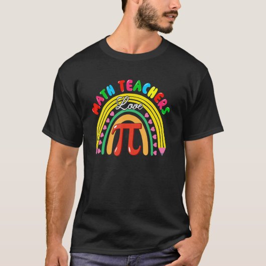 Math Teachers Love Pi Cute Pi Symbol With Pencil R Tシャツ (正面)