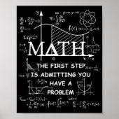 Math the first step is admitting have a problem ポスター (正面)