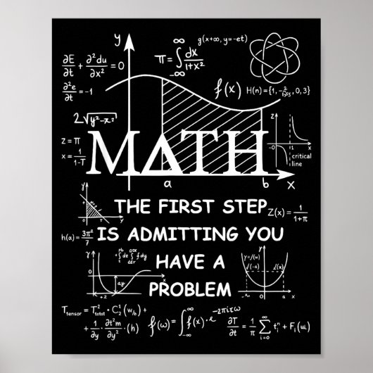Math the first step is admitting have a problem ポスター (正面)