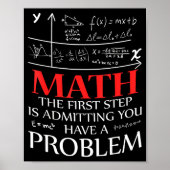 Math The First Step Is Admitting You Have A Proble ポスター (正面)