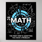 Math The First Step Is Admitting You Have A Proble ポスター (正面)
