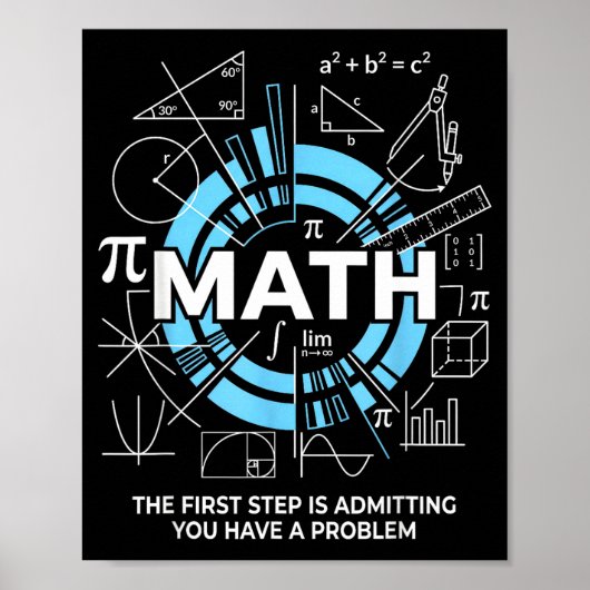 Math The First Step Is Admitting You Have A Proble ポスター (正面)