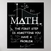 Math The First Step Is Admitting You Have A Proble ポスター (正面)