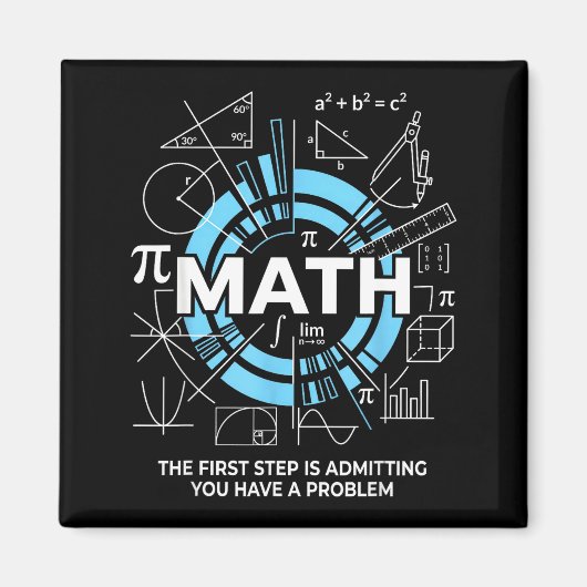 Math The First Step Is Admitting You Have A Proble マグネット (正面)