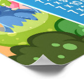 Math Times Tablesかわいい恐竜の教育 ポスター (角)