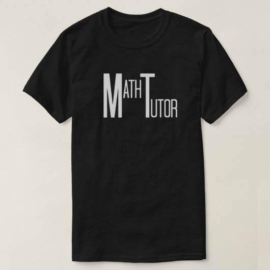 Math Tutorのおもしろい文字 Tシャツ (デザイン正面)