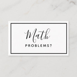 Math Tutor -ミニマリストシンプル名刺 名刺