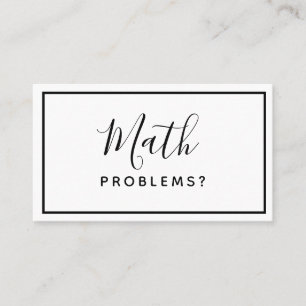 Math Tutor -ミニマリストシンプル名刺 名刺