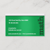 Math tutor 名刺 (裏面)