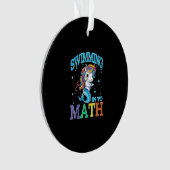 Math UnicornのMermaid Tシャツに泳ぐ オーナメント (正面)