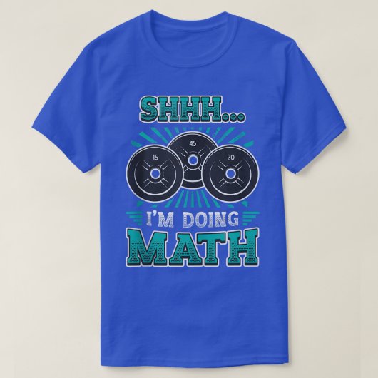 Math Weightheating GymトレーニングTank Topを実行する Tシャツ (デザイン正面)