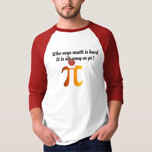 Math Wiz、おもしろいWordplay Pi Punを簡単としてパイPi Tシャツ (正面)