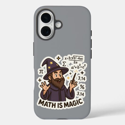 Math Wizardのステッカー – "Math is 魔法"透明 Case-Mate iPhoneケース (裏面)