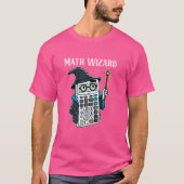Math Wizard Calculator Mathおもしろい先生 Tシャツ (正面)