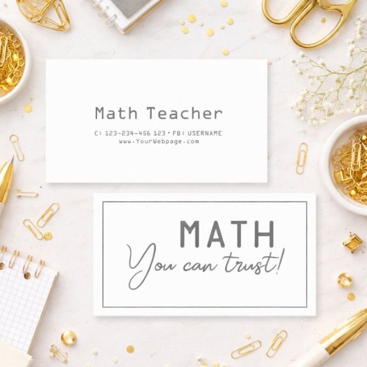 Math you can trust math teacher private lessons 名刺