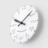 Mathe Wanduhr Drei mal Drei ラウンド壁時計 (傾斜)