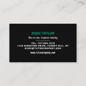 Mathematic Logo、Math Tutor、先生 名刺 (裏面)